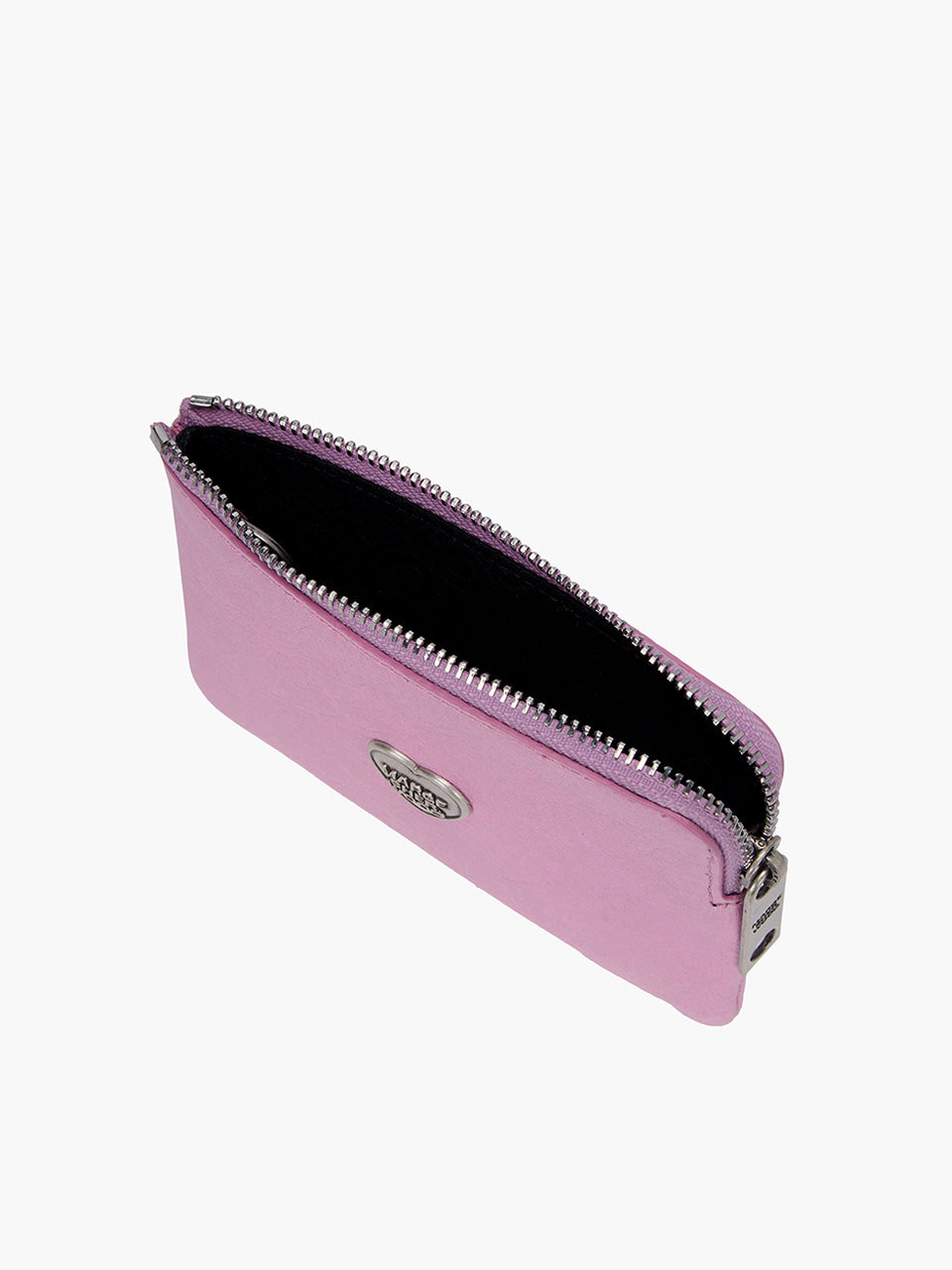 Margesherwood Heart Zipper Wallet Silver Logo pink semi veg