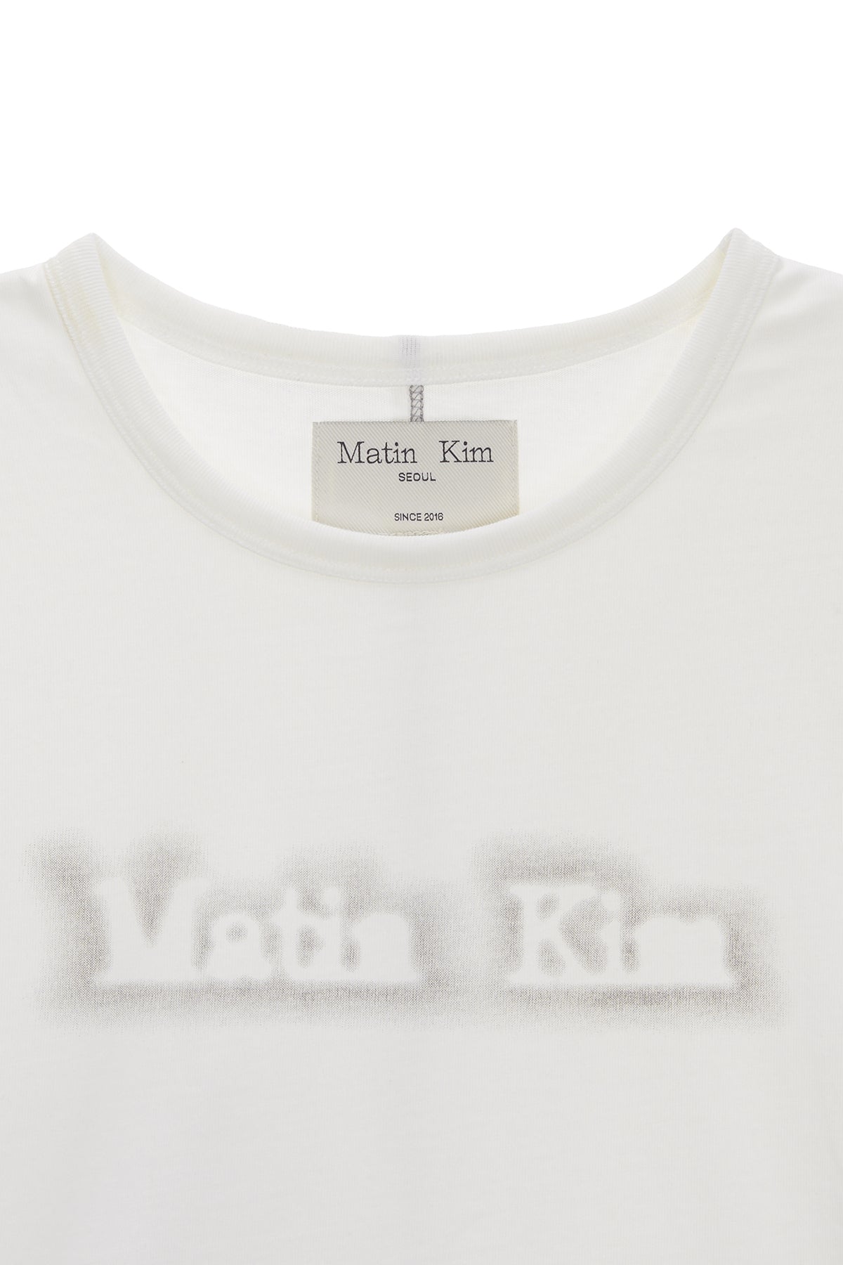 [matinkim] MATIN SHADE LOGO CROP TOP IN WHITE