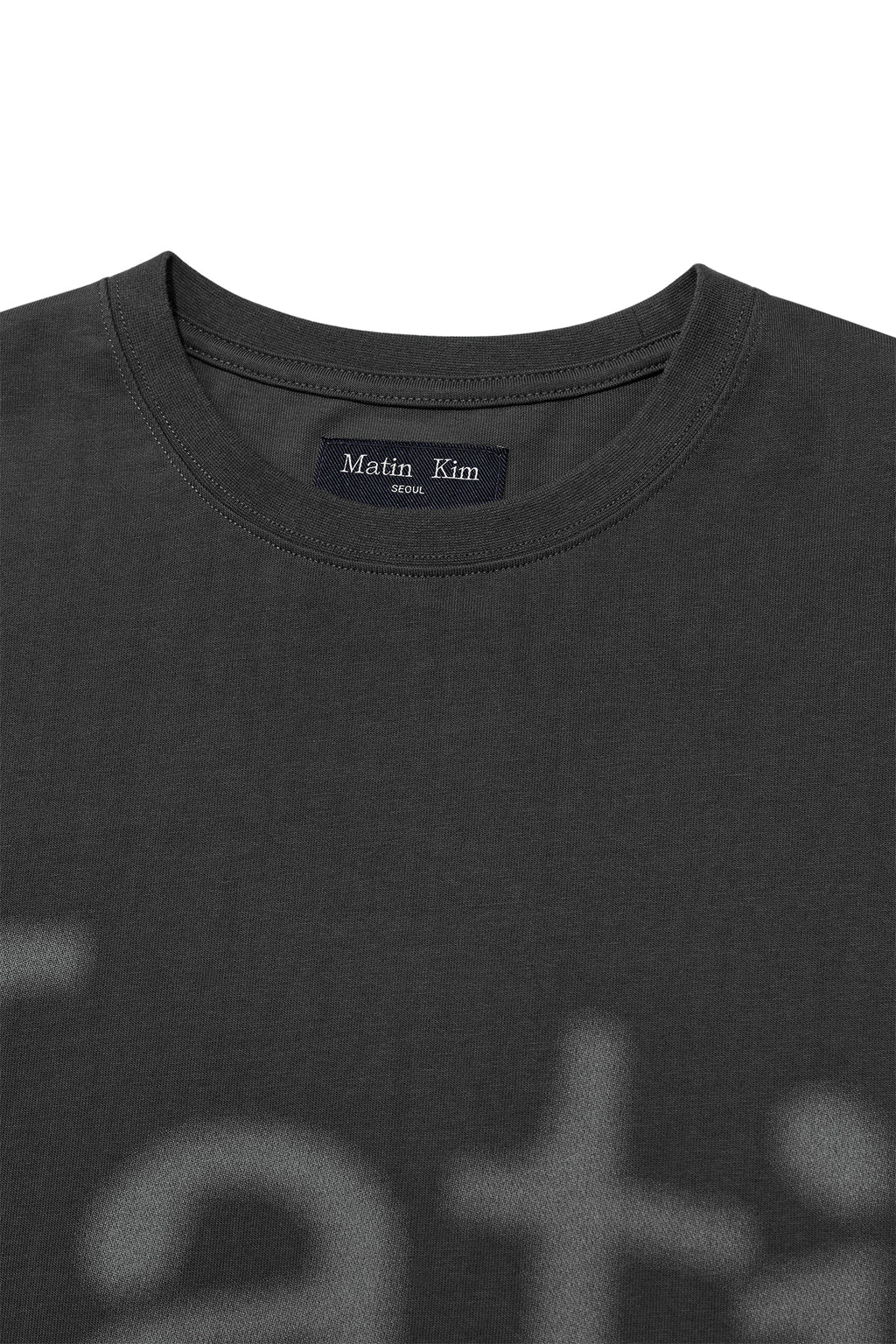 [matinkim] BIG ARCH LOGO TOP FOR MEN IN CHARCOAL
