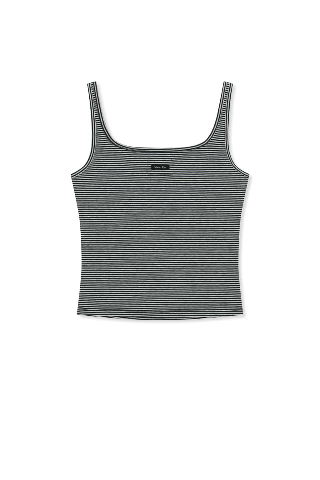 Matinkim Square Neck Cropped Tank Top IN Black