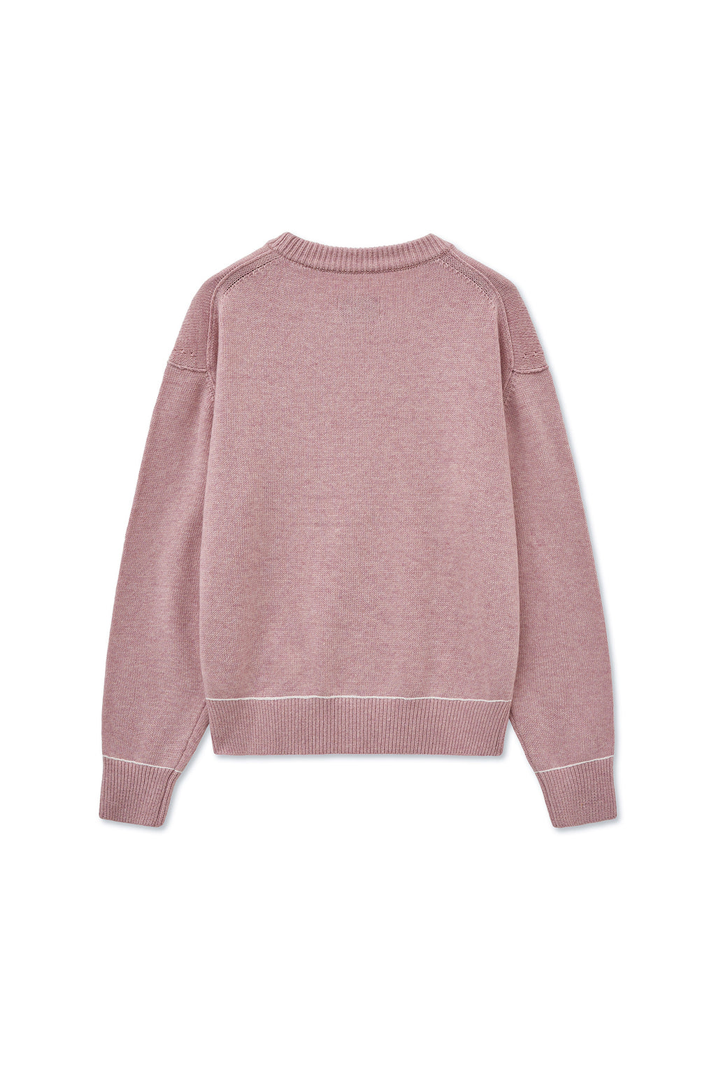 [matinkim] COLOR TRIM LINE LOGO PULLOVER IN PINK