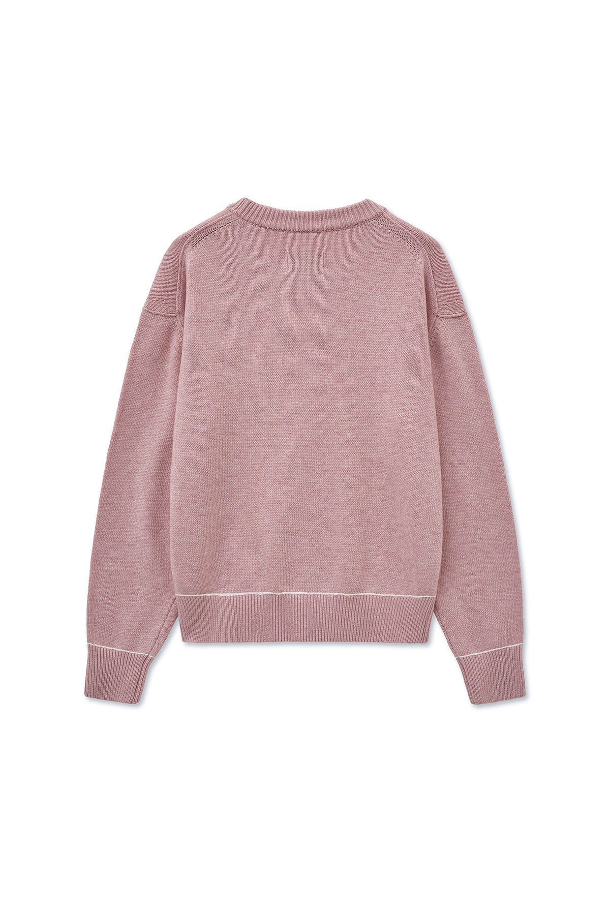 [matinkim] COLOR TRIM LINE LOGO PULLOVER IN PINK