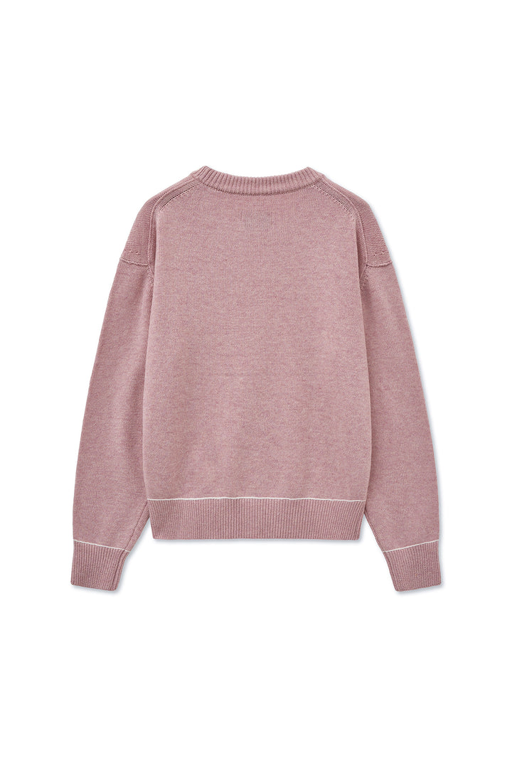 Matinkim Color Trim Line Logo Pullover IN Pink