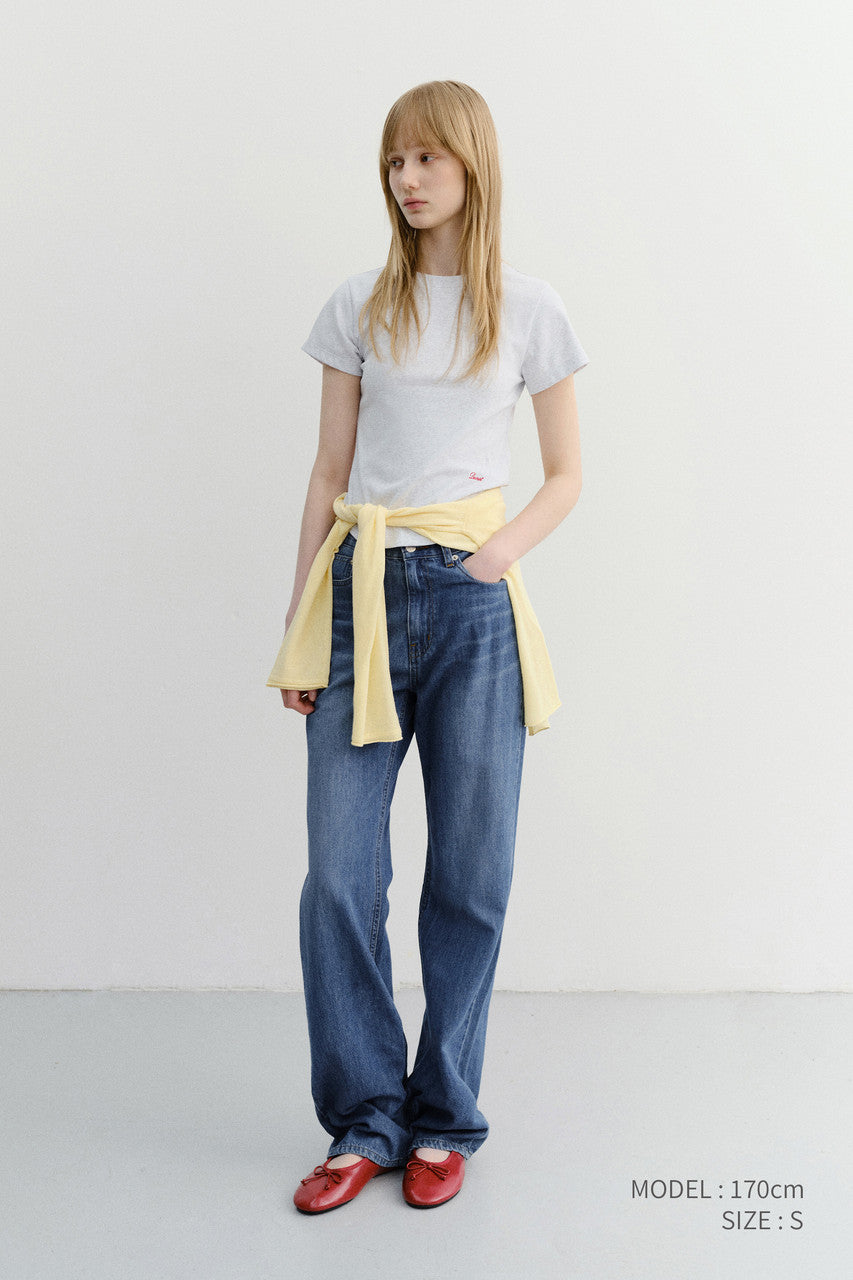 Dunst Relaxed Summer Denim Pants Classic Blue