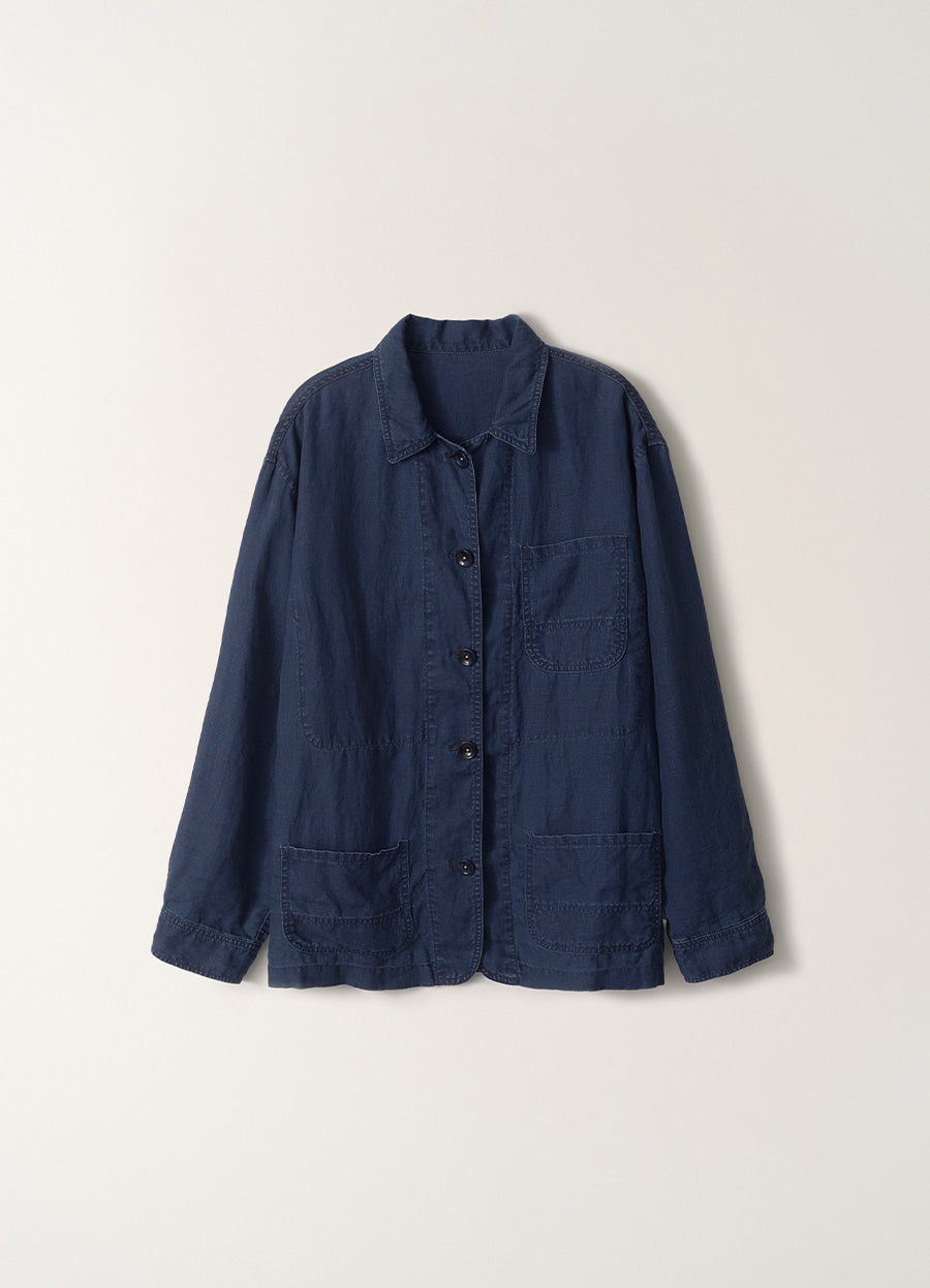 Nothing Written Plain linen jacket (Blue navy)