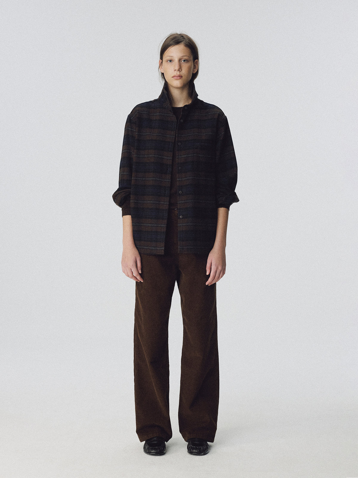 Nothing Written Pinué Wool Shirt (Check)