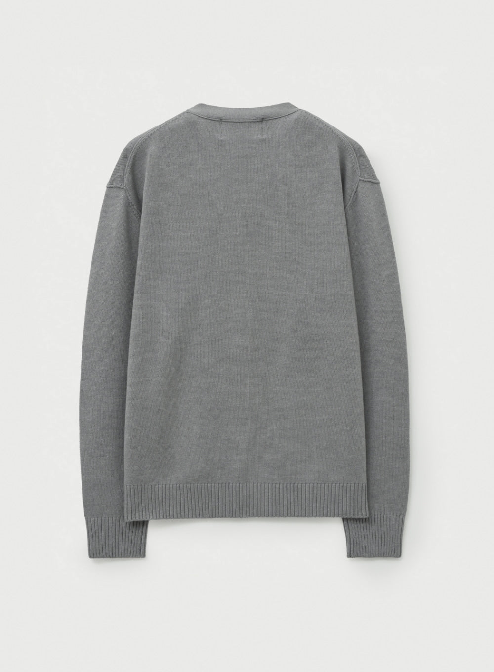 [satur] Outline Basic V-Neck Cardigan - Melange Gray