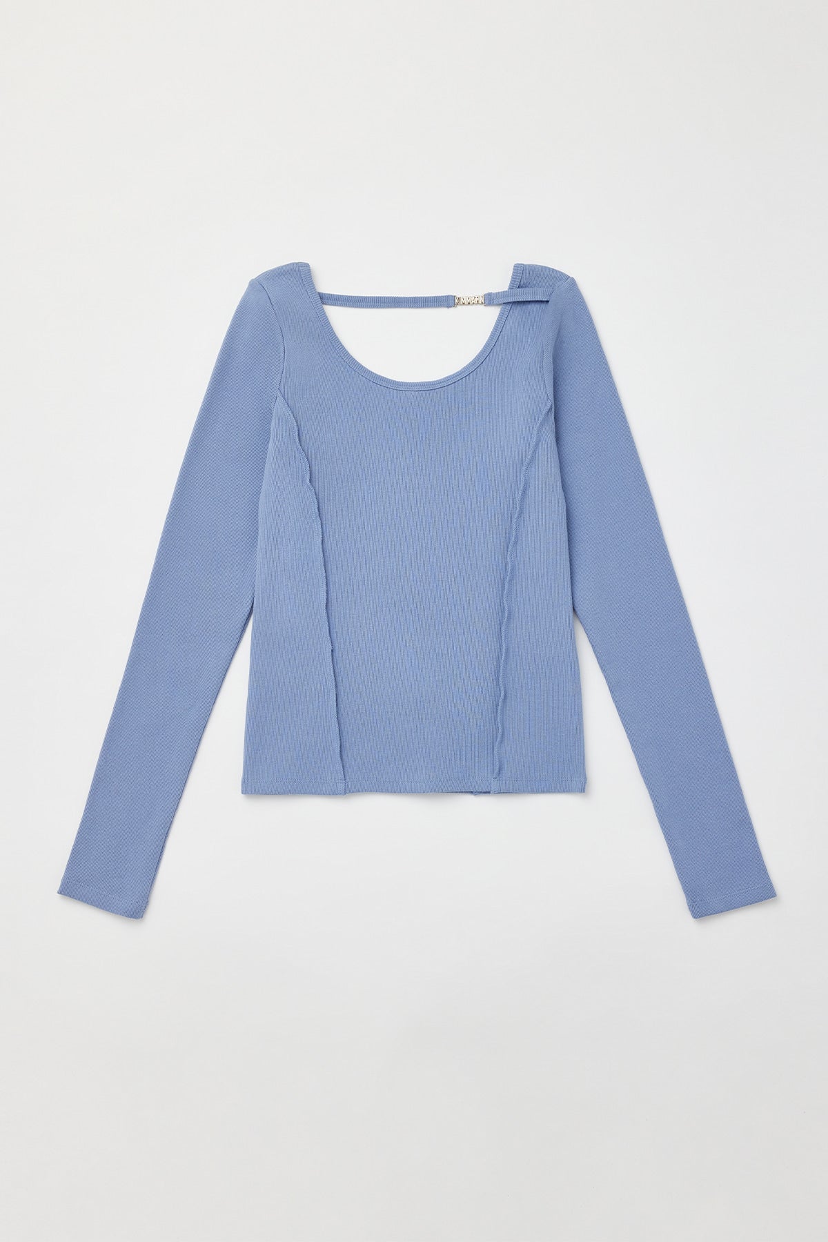 Matinkim Logo Charm Point Slim Top IN Light Blue