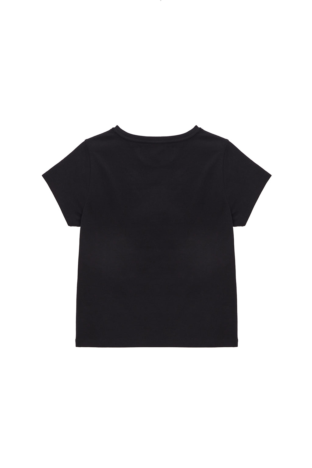 [matinkim] CIRCLE LOGO CROP TOP IN BLACK