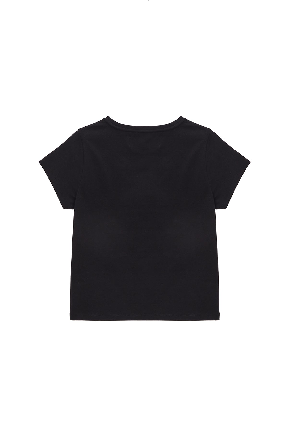[matinkim] CIRCLE LOGO CROP TOP IN BLACK