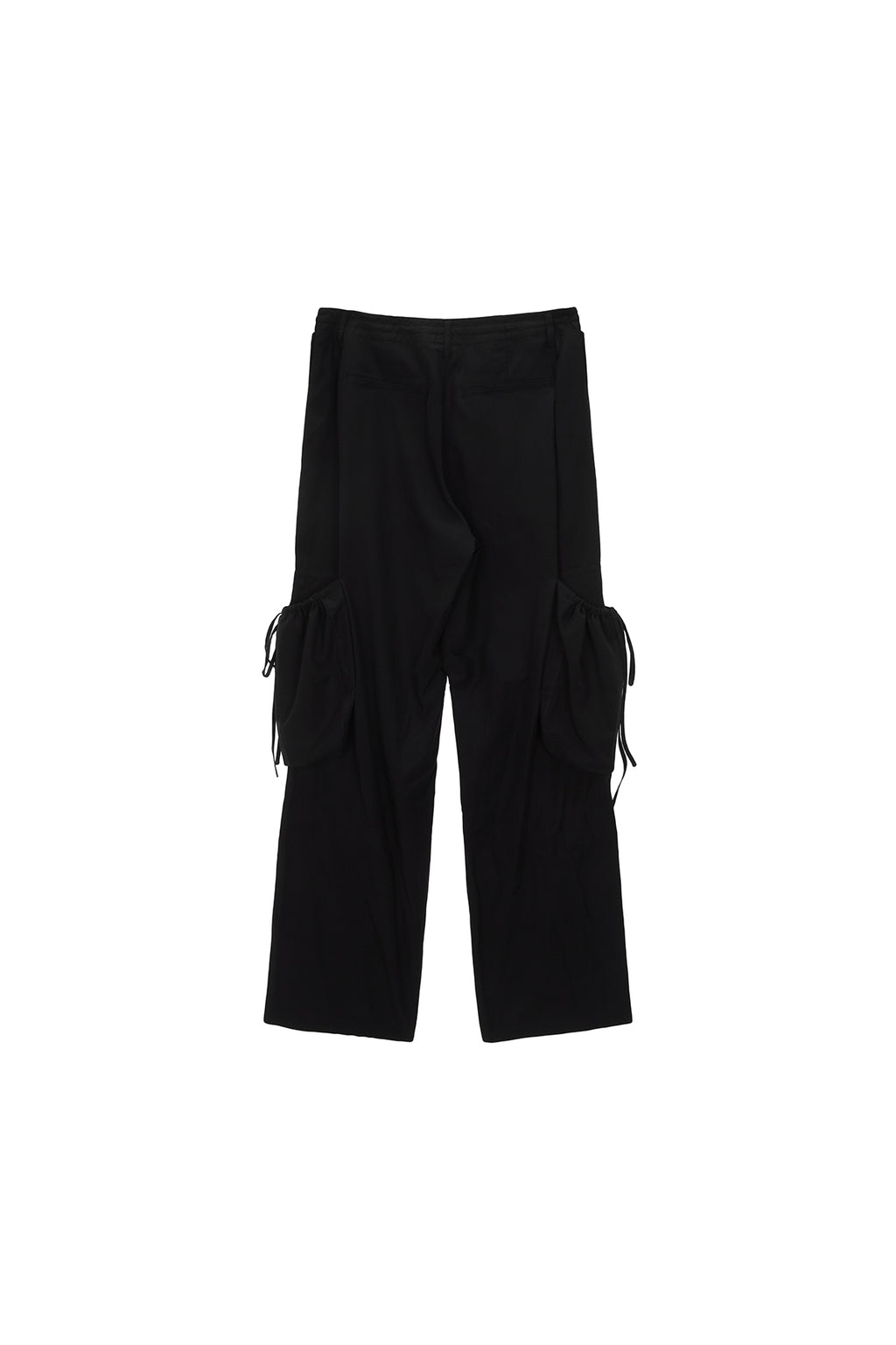 Matinkim String Point Big Pocket Cargo Pants IN Black