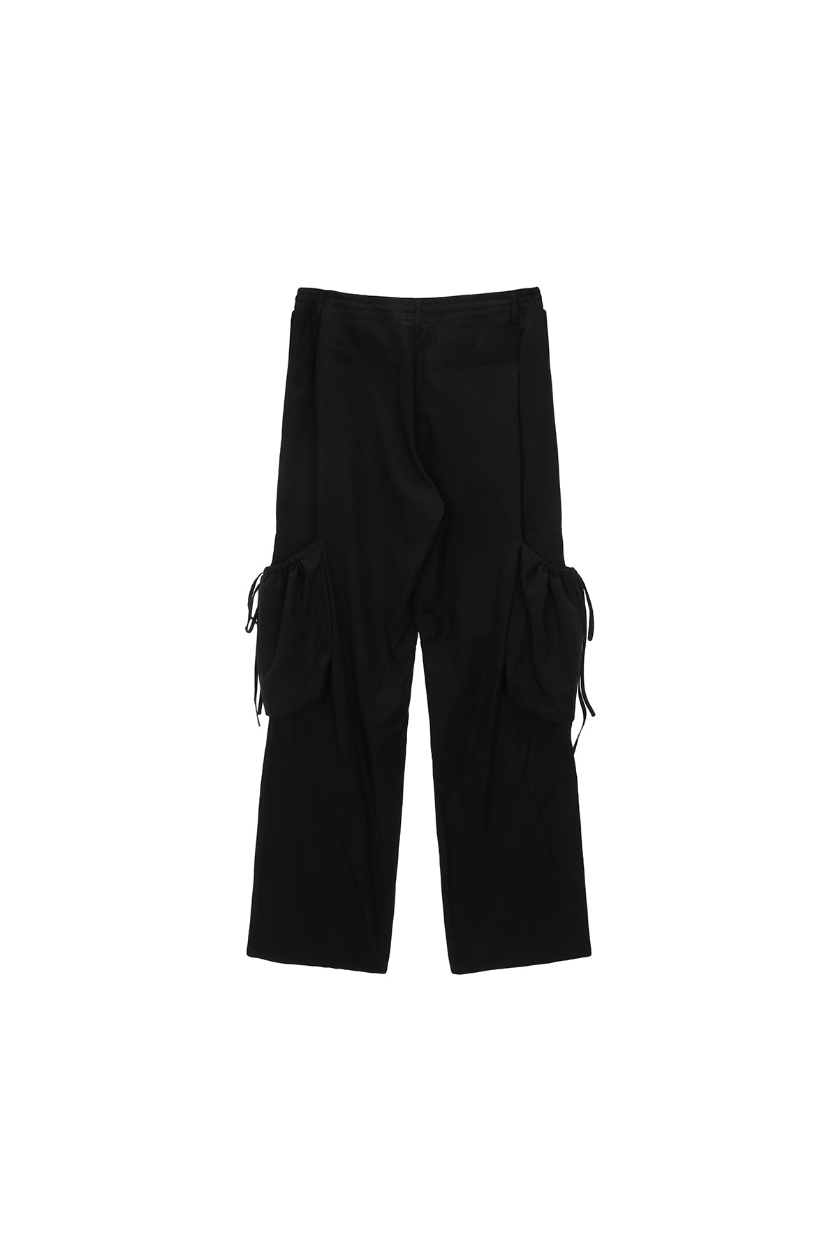 Matinkim String Point Big Pocket Cargo Pants IN Black