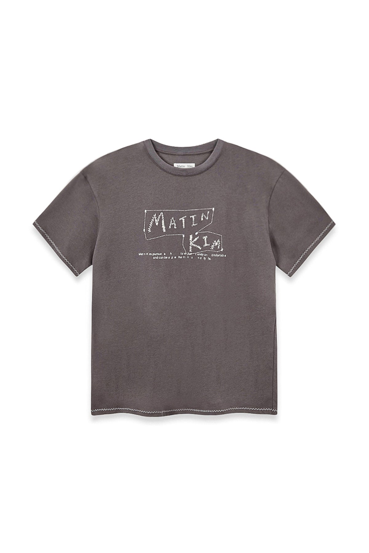 Matinkim Doodle Logo Graphic Top IN Charcoal