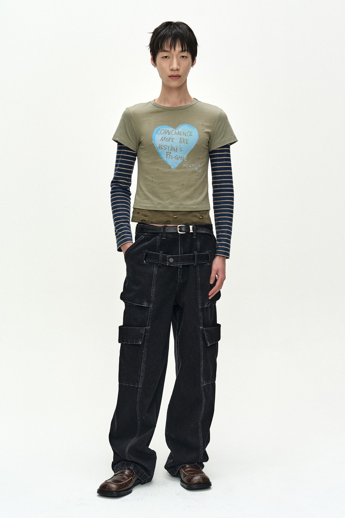 Andersson Bell Layered Heart Message Long Sleeve T-Shirt