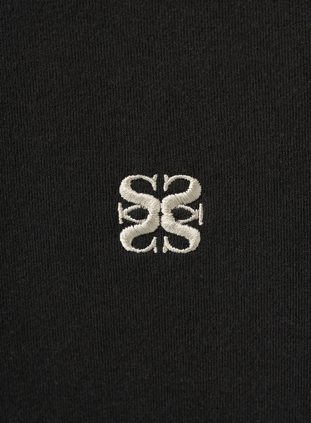 [satur] (W) Lawton Crop Half Sweatshirt - Black