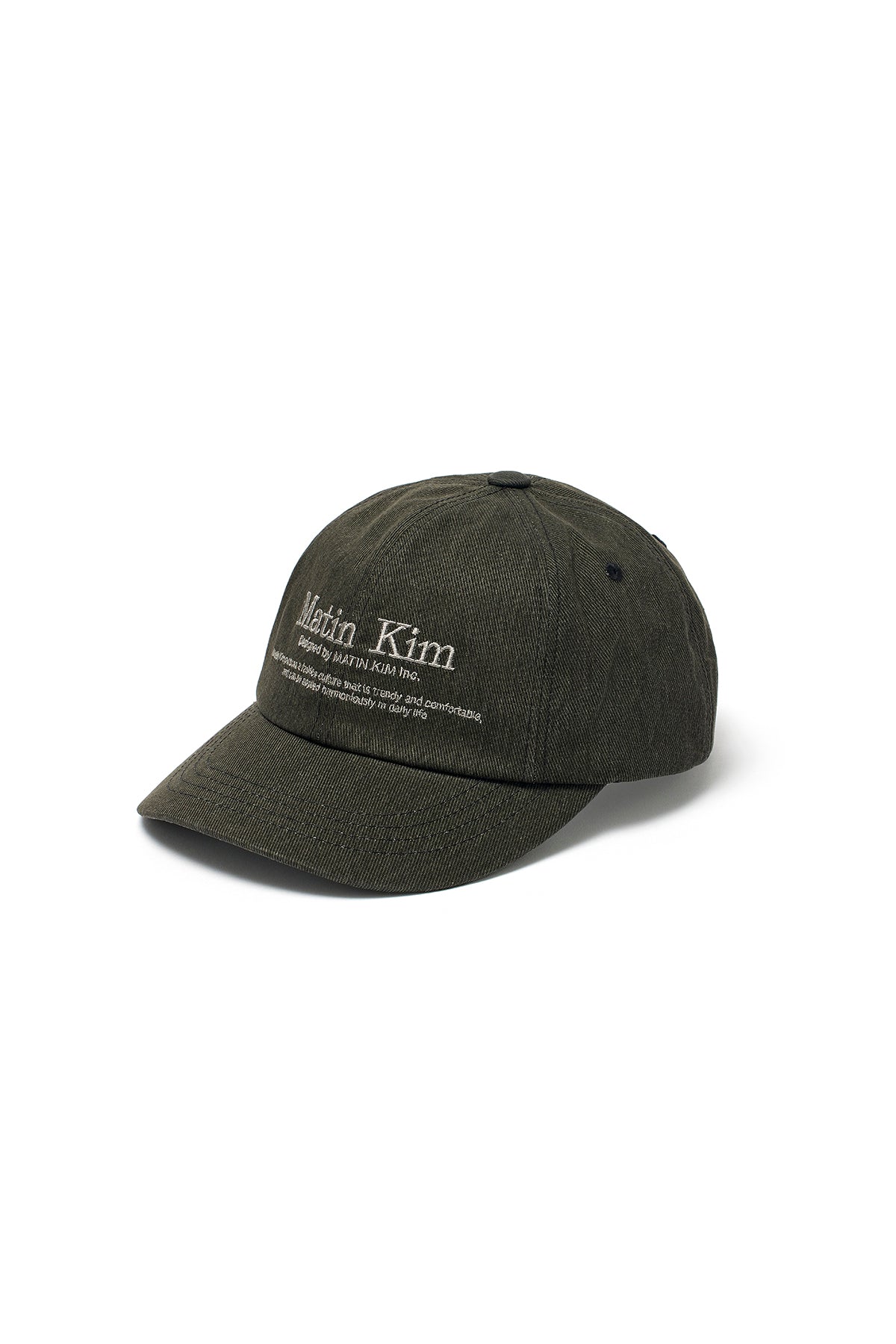 [matinkim] MATIN HERITAGE FLAT BRIM CAP IN DARK BROWN