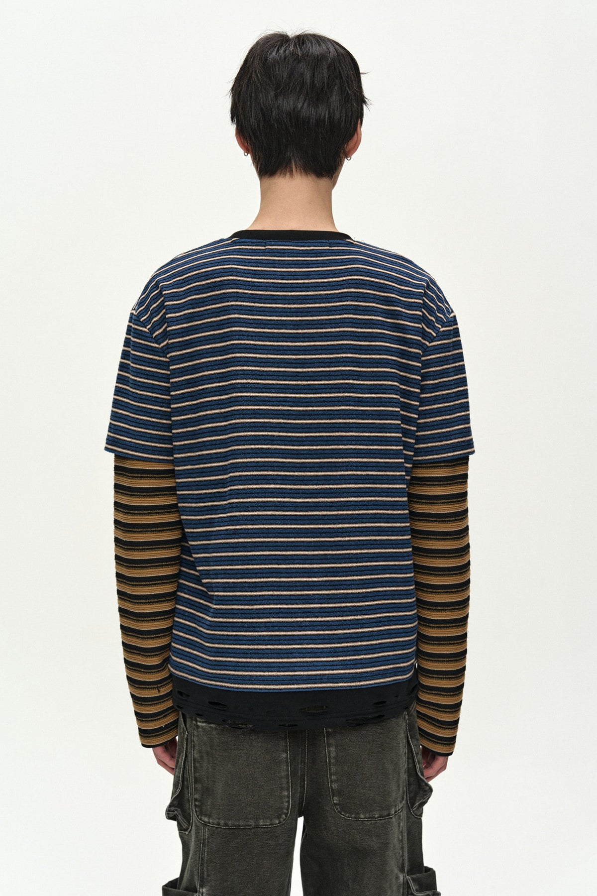 Andersson Bell Unisex Stripe Layered Long Sleeve T-Shirt