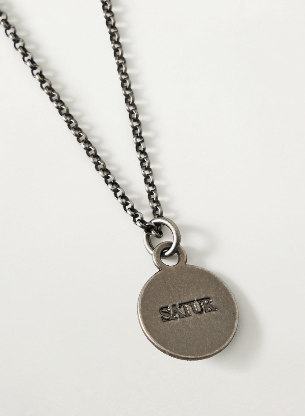 [SATUR] Sun Retro Synthetic Turquoise Necklace - Silver