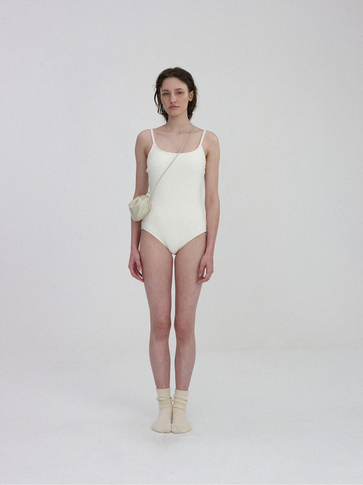 Nothing Written Terry one-piece swim suit (White)