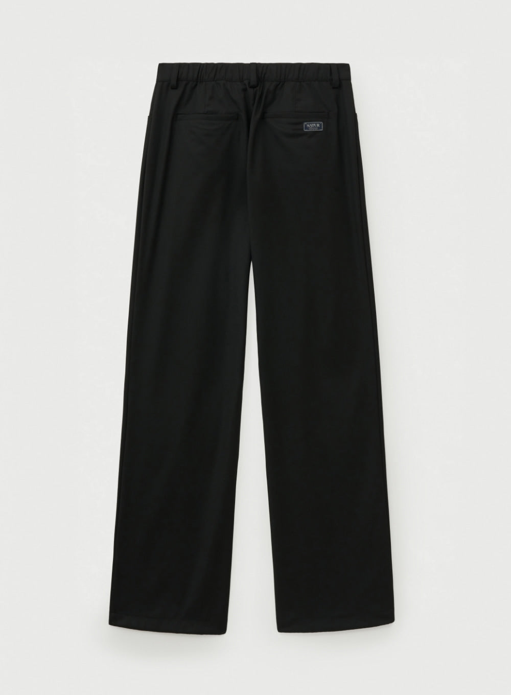 [satur] Classic One Tuck Easy Pants - Black
