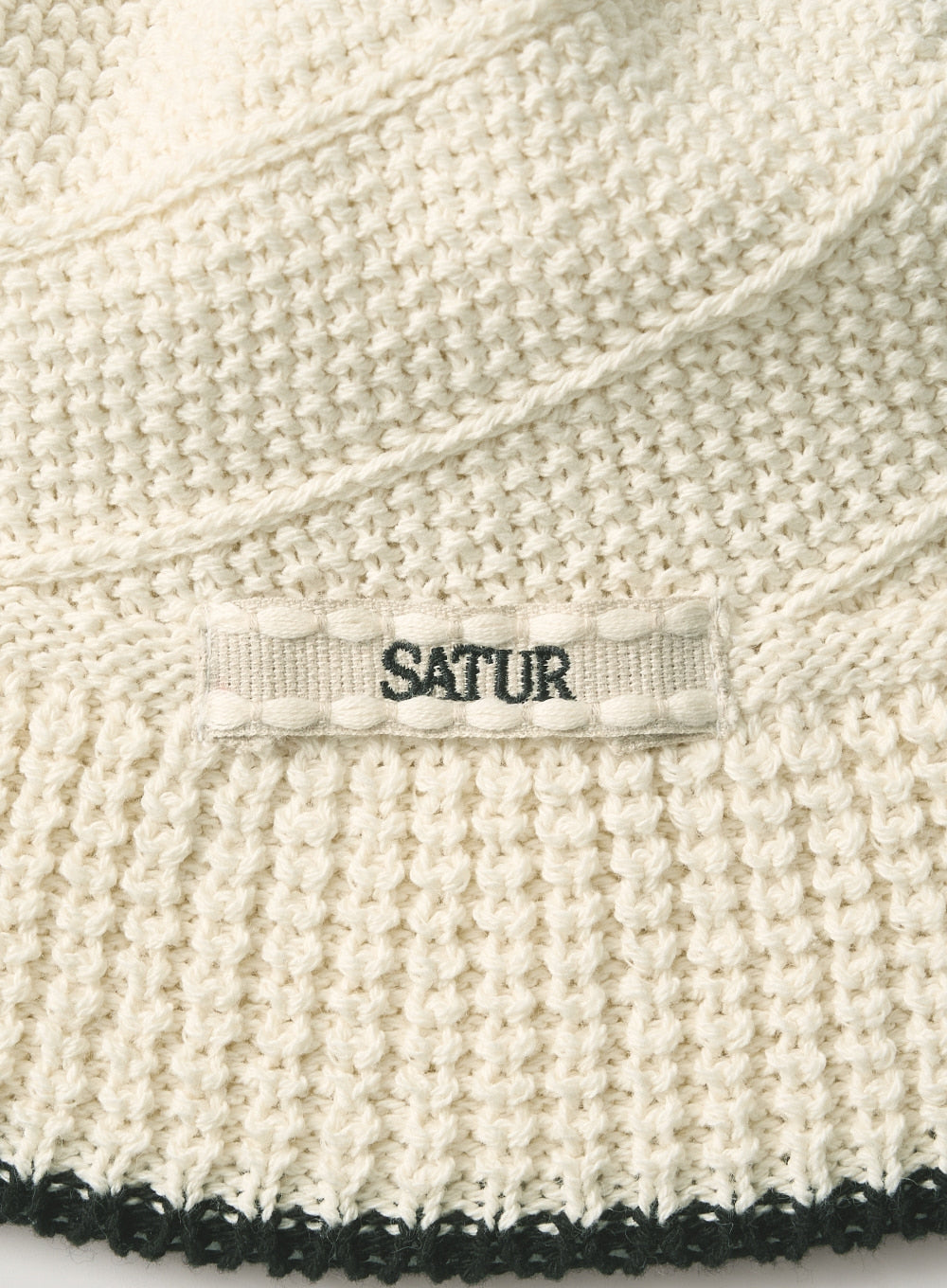 [satur] Summer Knit Bucket Hat - Cream