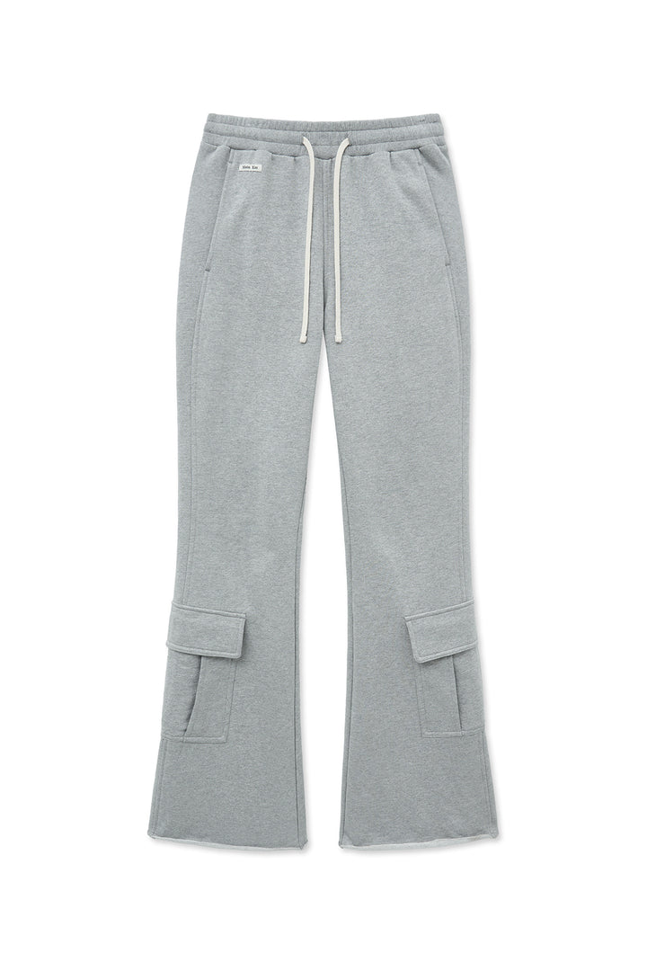 Matinkim Boots Cut Slim Cargo Sweatpants IN Grey