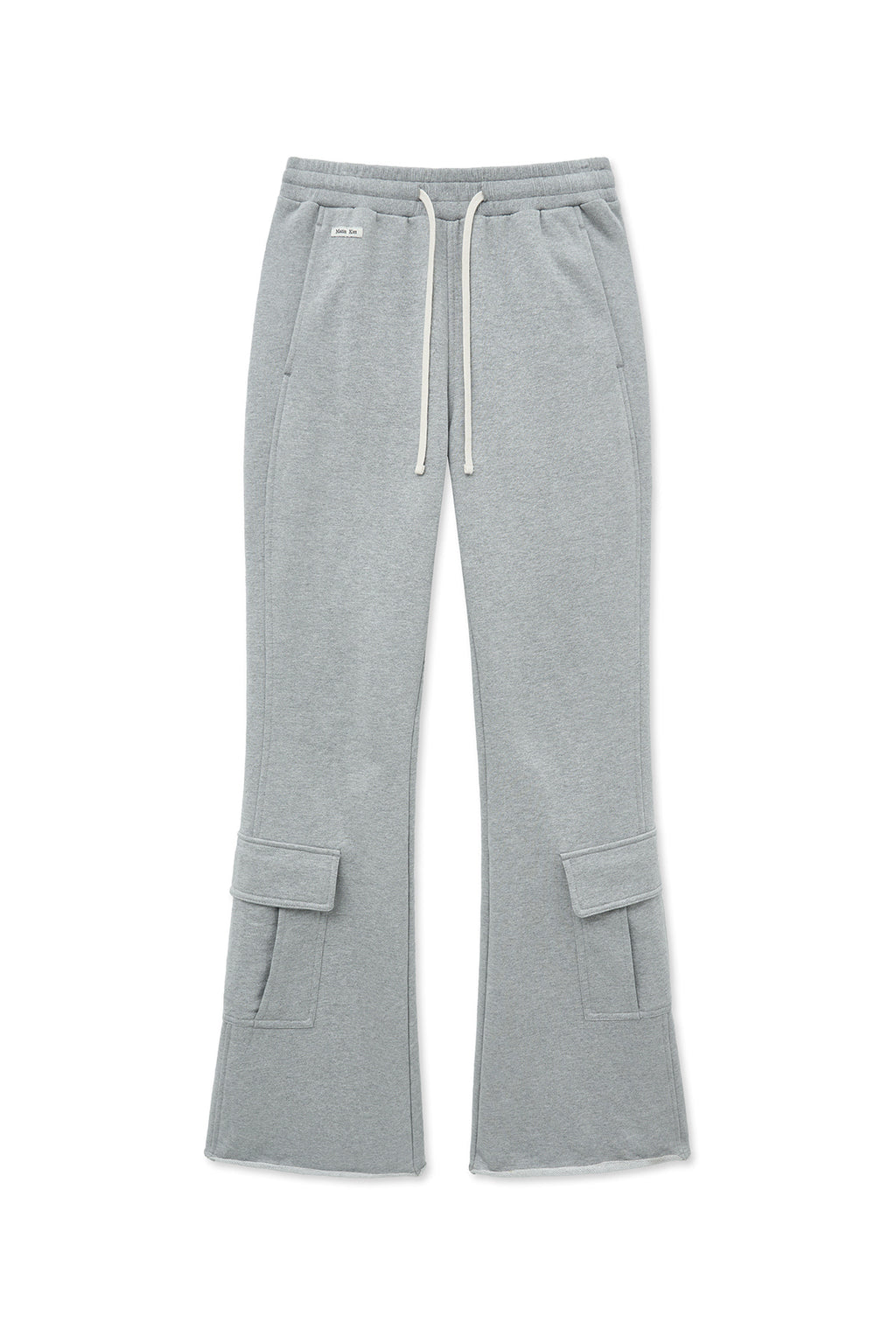 Matinkim Boots Cut Slim Cargo Sweatpants IN Grey