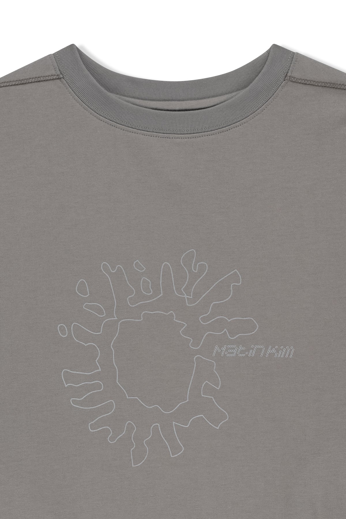 Matinkim Matin Pace Sunburst Graffiti Covered Top IN Charcoal