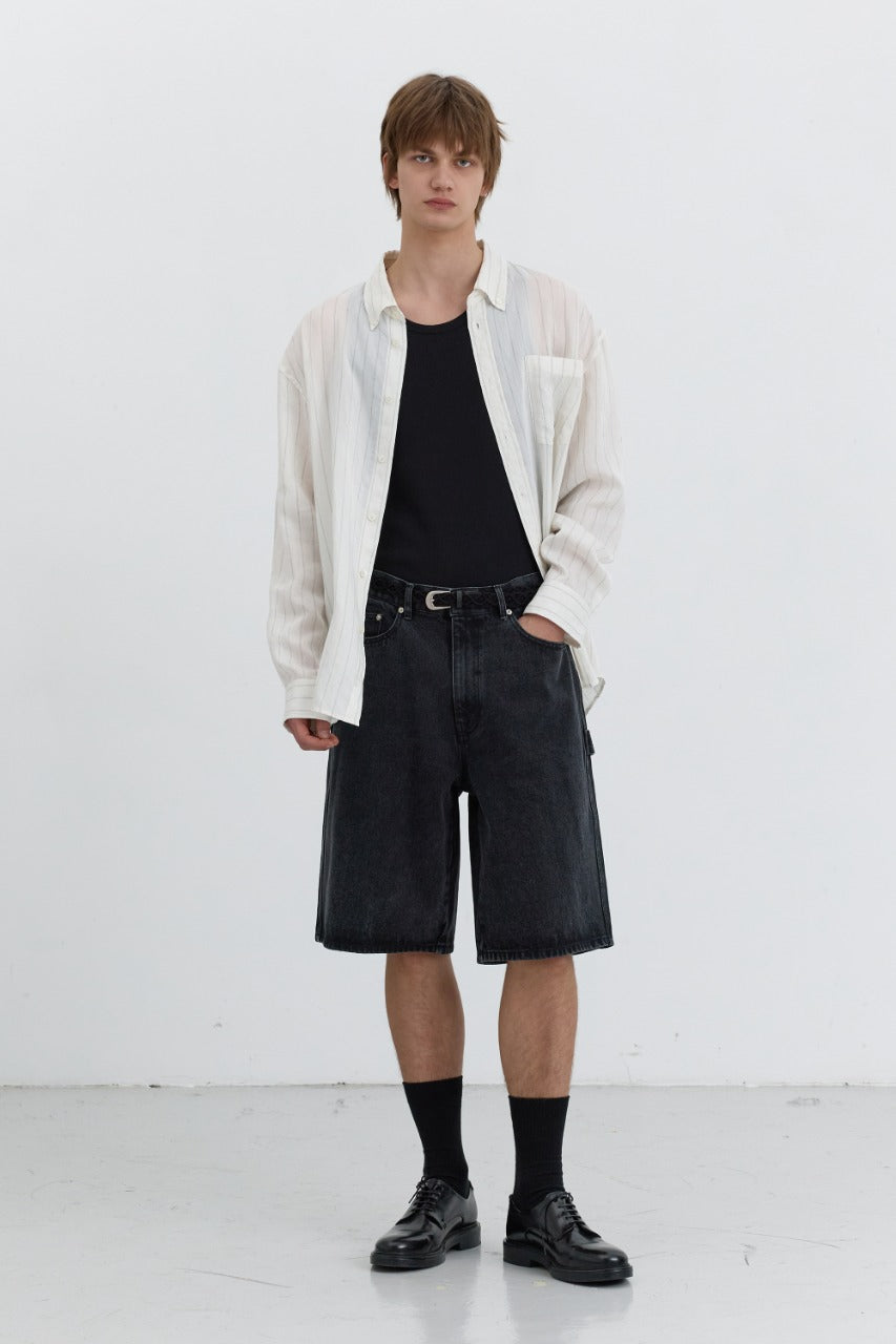 Dunst Bermuda Denim Shorts Black