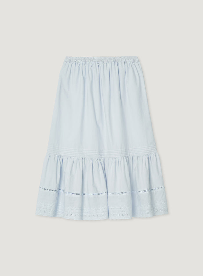 Mango Maniplease Cake Lace Skirt Light Blue