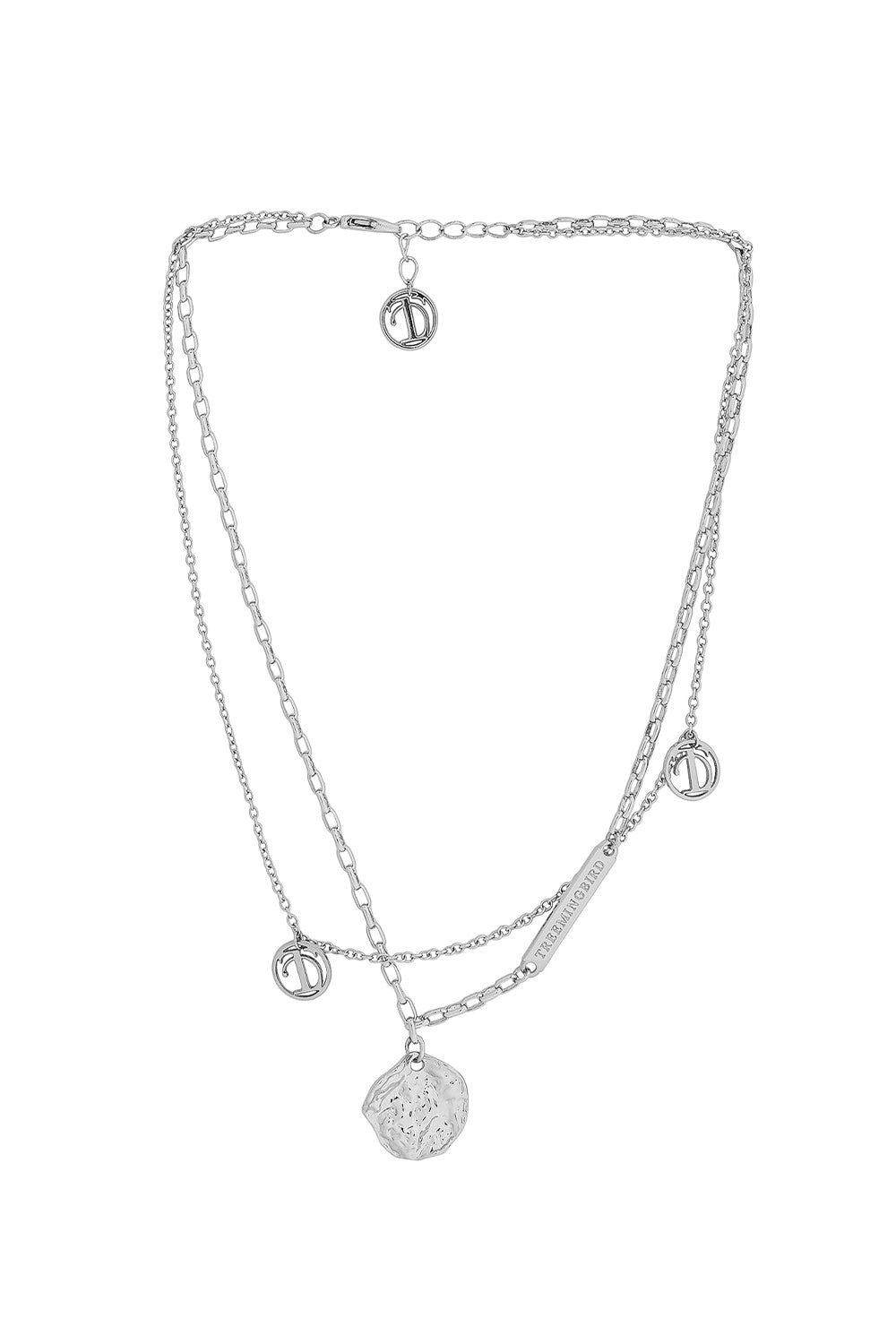 Treemingbird Double Layered Logo Necklace Silver