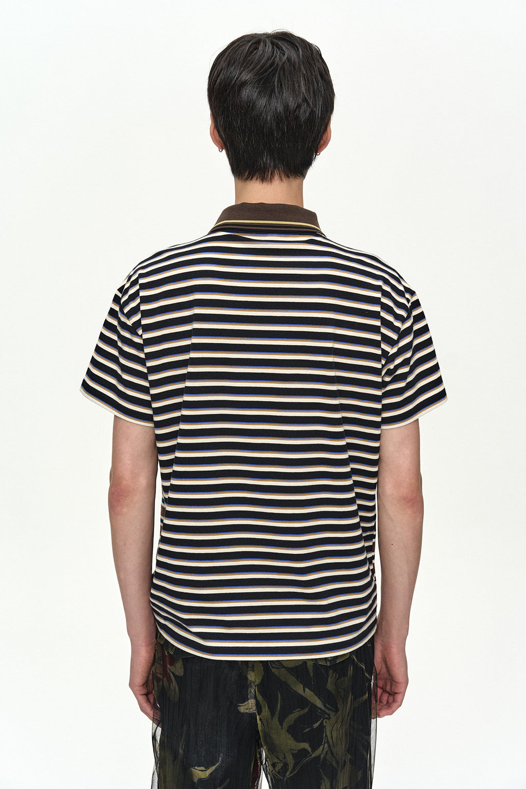 Andersson Bell Stripe Layered Collar T-Shirt