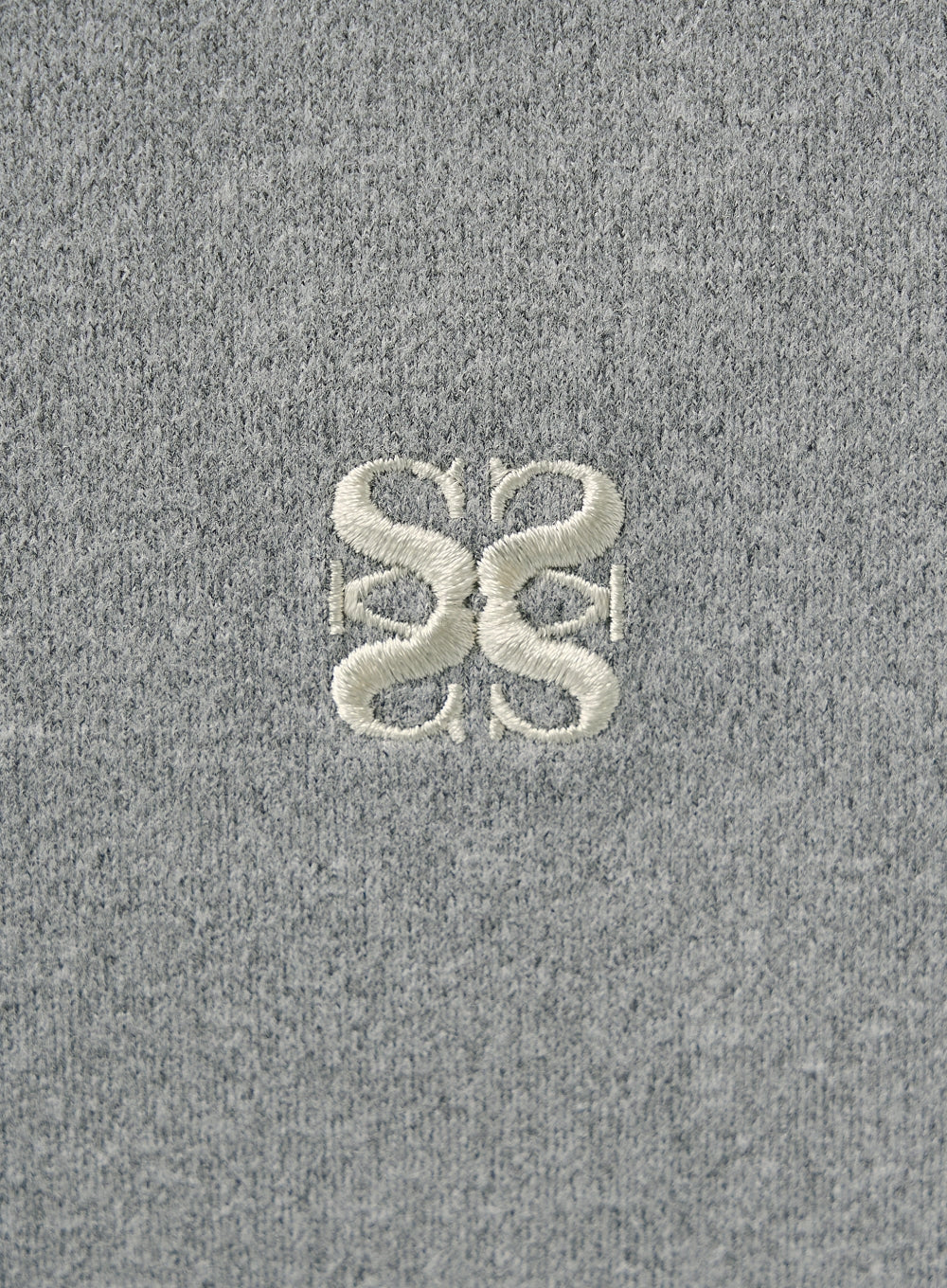 [satur] (W) Essential Basic Logo T-Shirt - Melange Gray