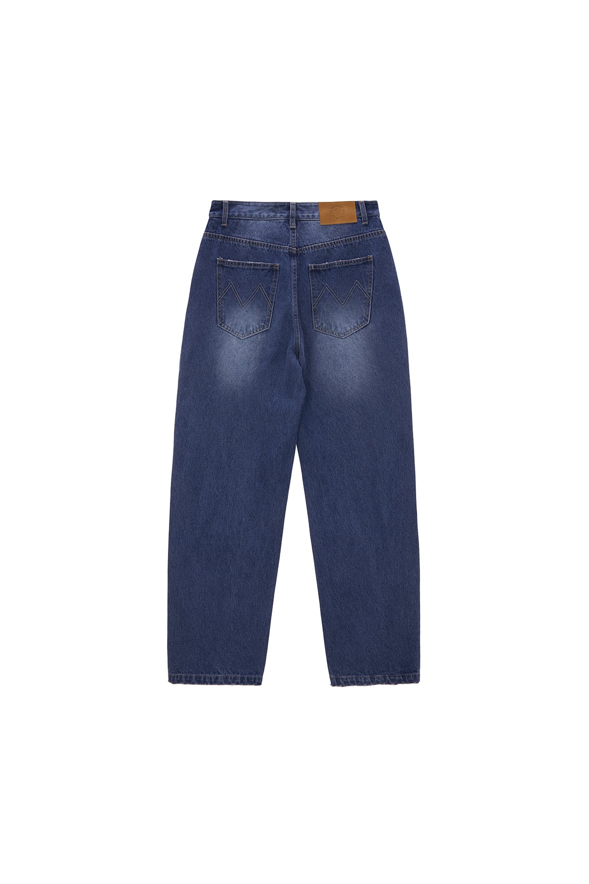 Matinkim Earphone Printed Denim Pants IN Blue