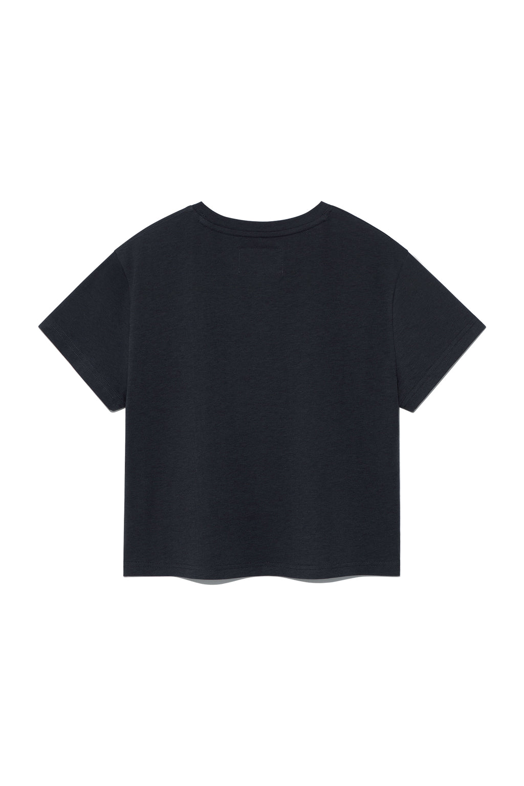 [matinkim] DUSTY TYPO GRAPHIC CROP TOP IN CHARCOAL