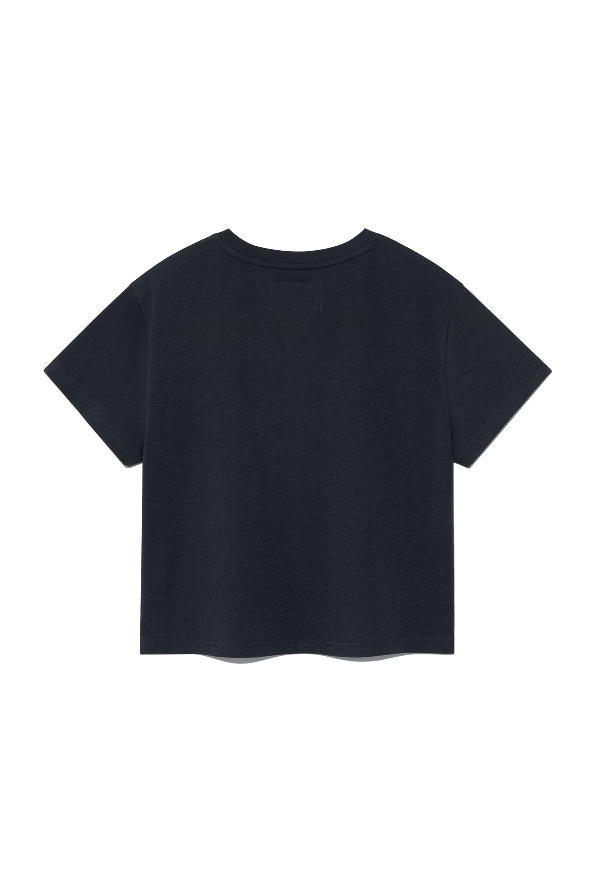 [matinkim] DUSTY TYPO GRAPHIC CROP TOP IN CHARCOAL