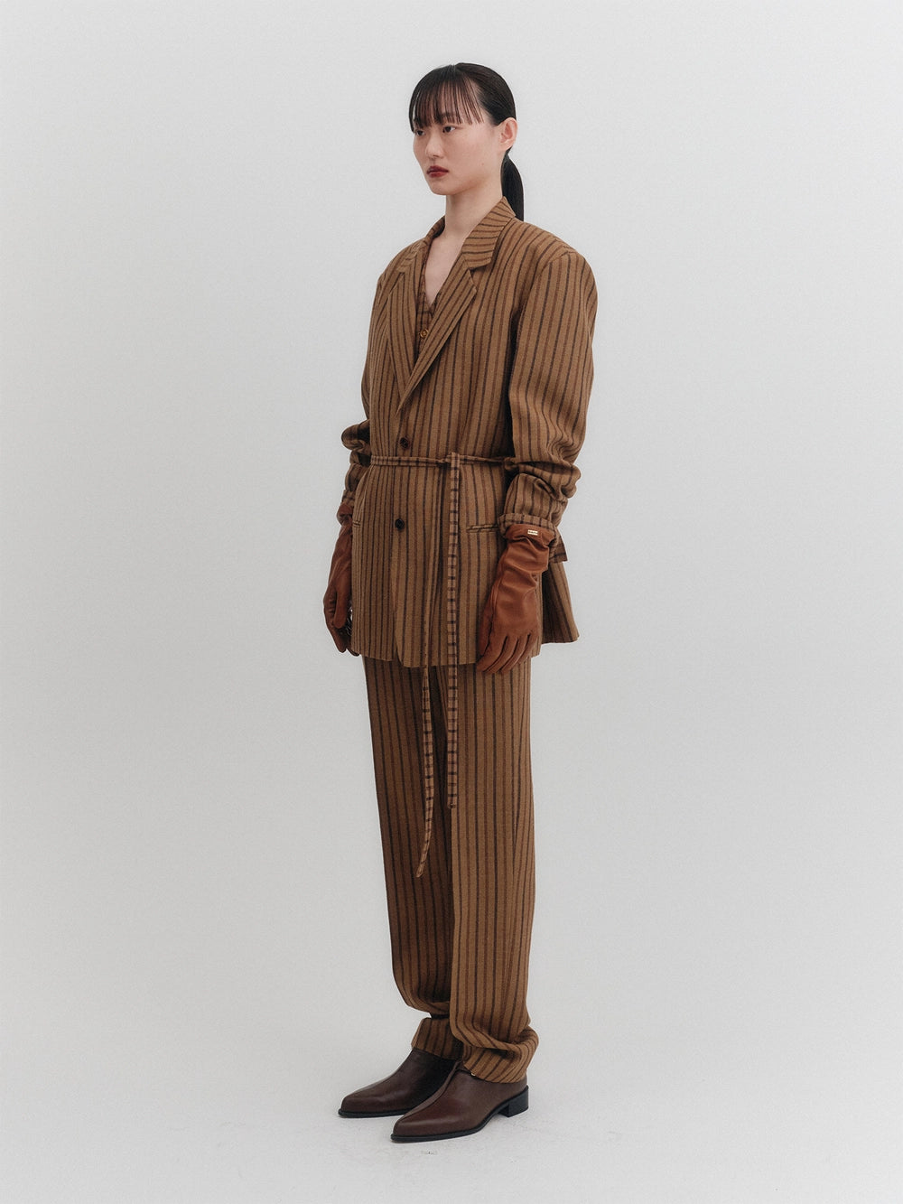 EENK Best Layered Single Blazer - Camel