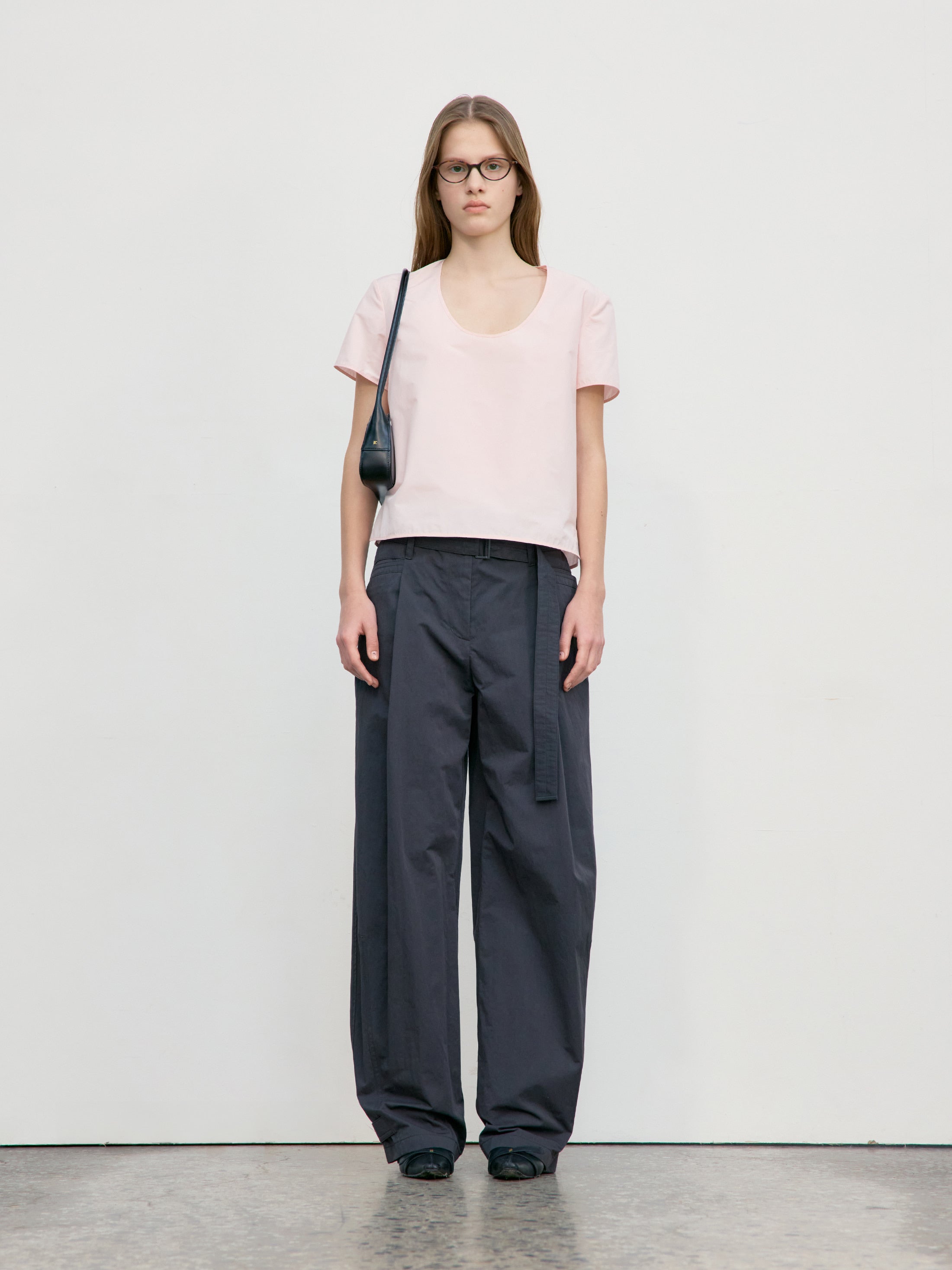 Low Classic Double Belt Point Pants Charcoal