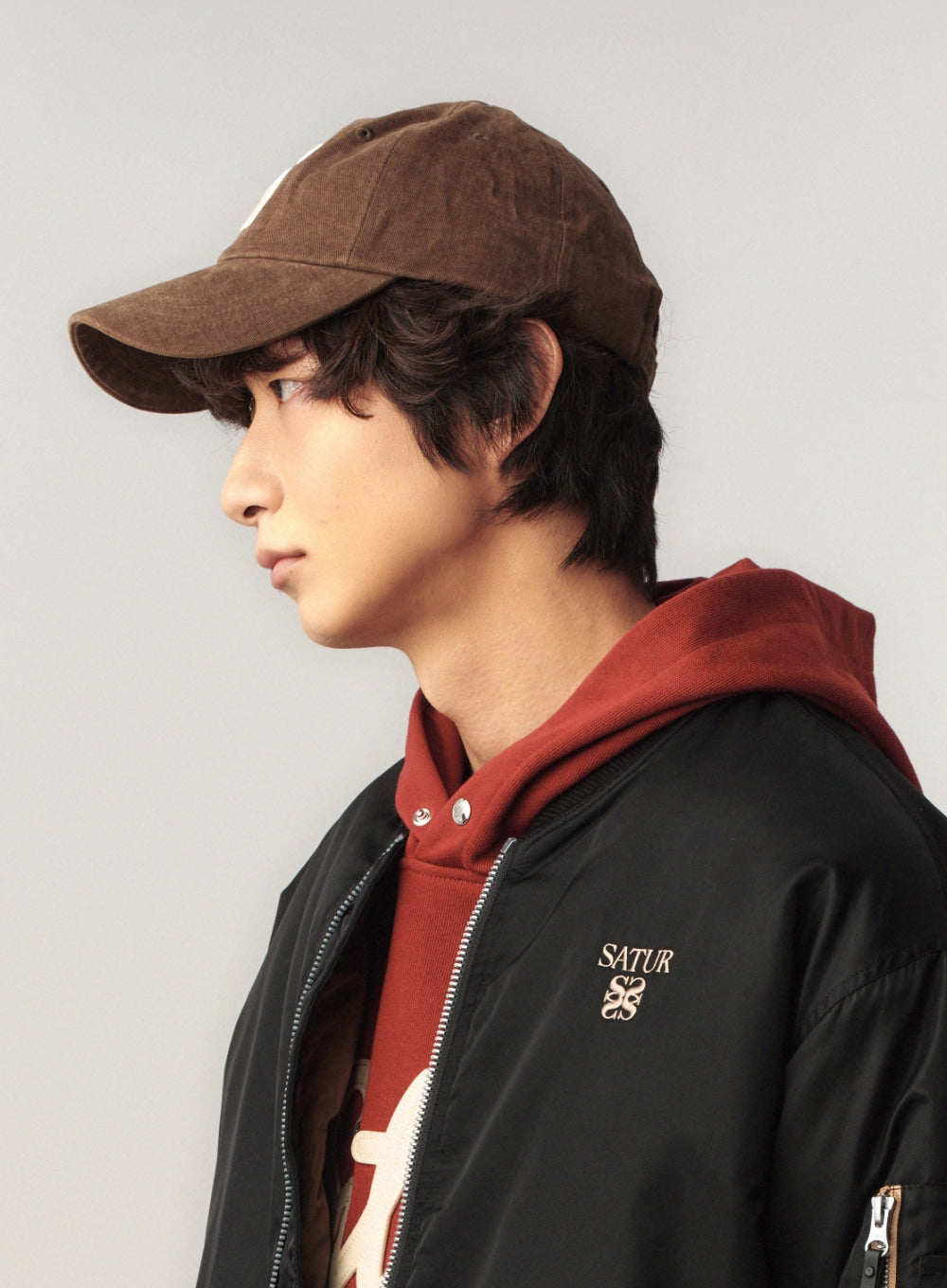 [satur] Vintage Casual Ball Cap - Brown
