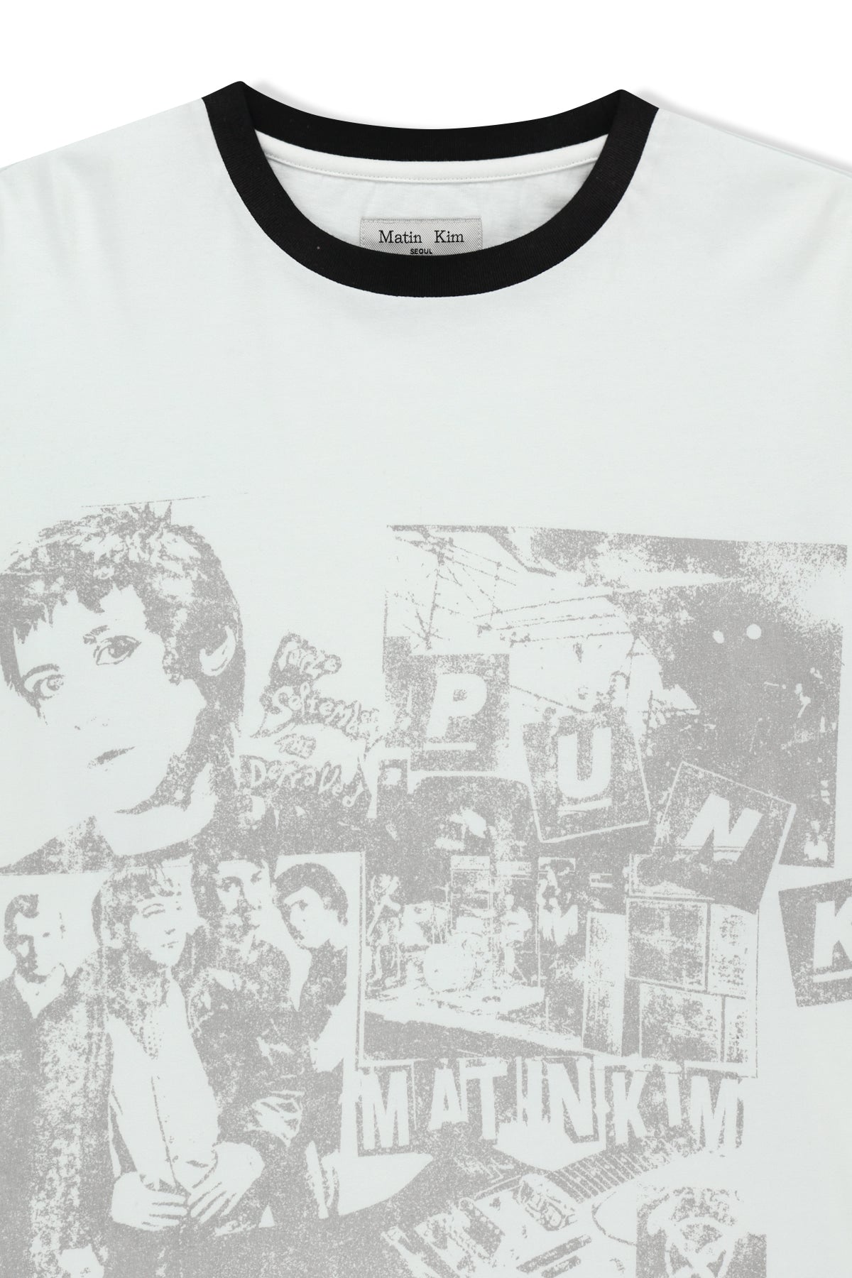 Matinkim Matin Punk Graffiti Top For Men IN White