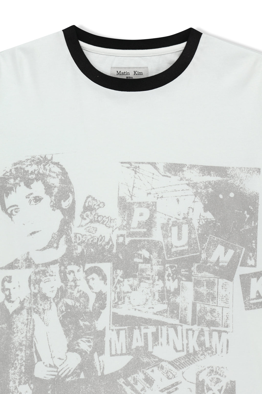 Matinkim Matin Punk Graffiti Top For Men IN White