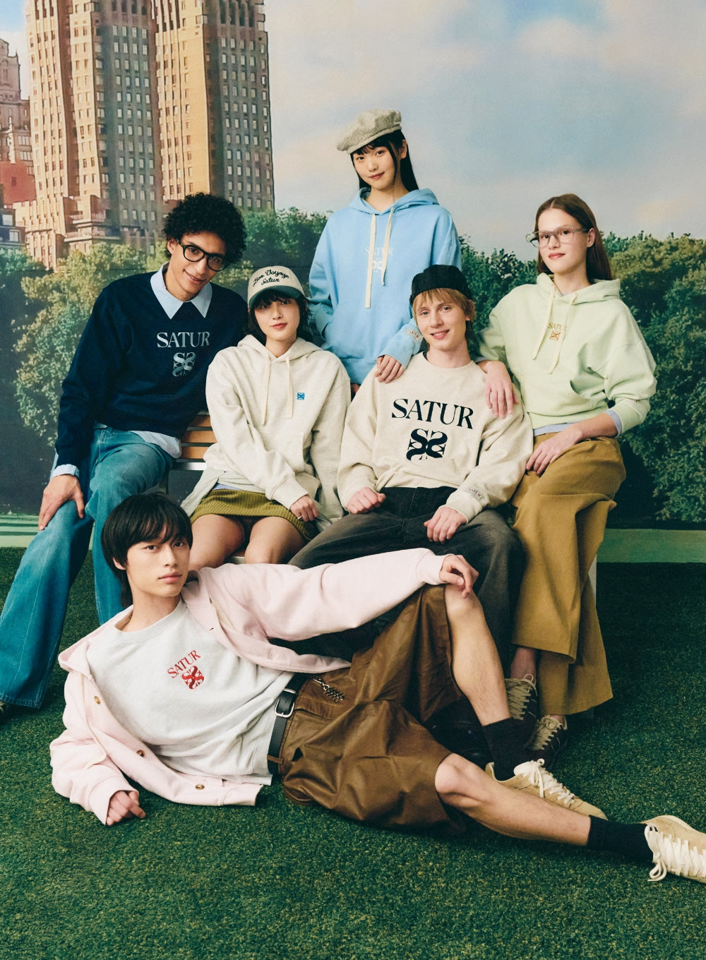 [satur] (W) Apero Pocket Crop Hoodie - Light Green