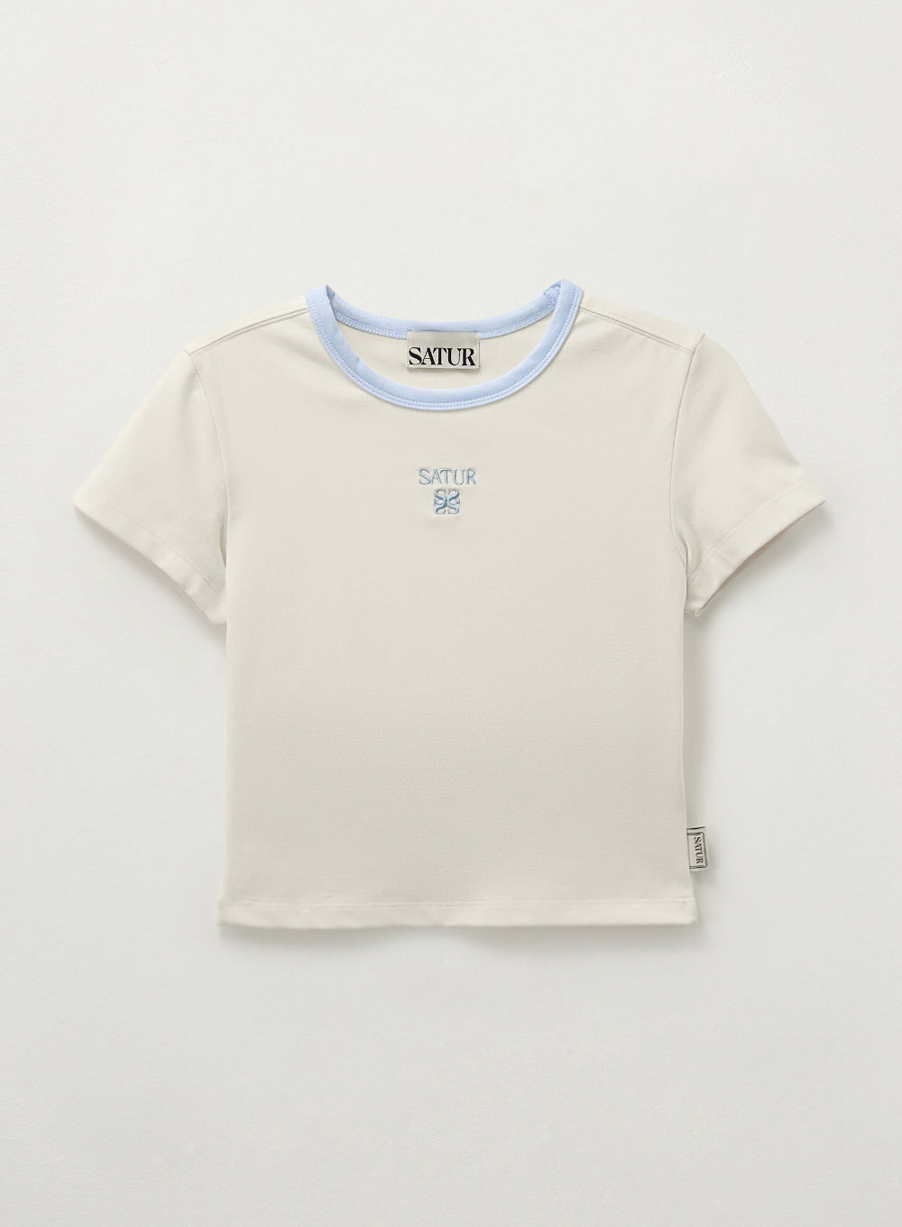 [satur] (W) Apero Crop Ringer T-Shirt - Cream