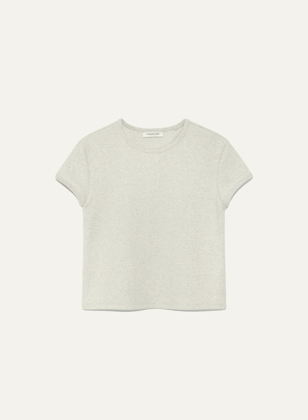 Kindersalmon Crop Jersey Top Pale Gray