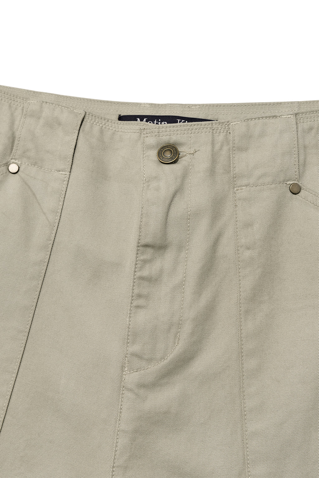 Matinkim Coated Cotton Bermuda Pants For Men IN Beige