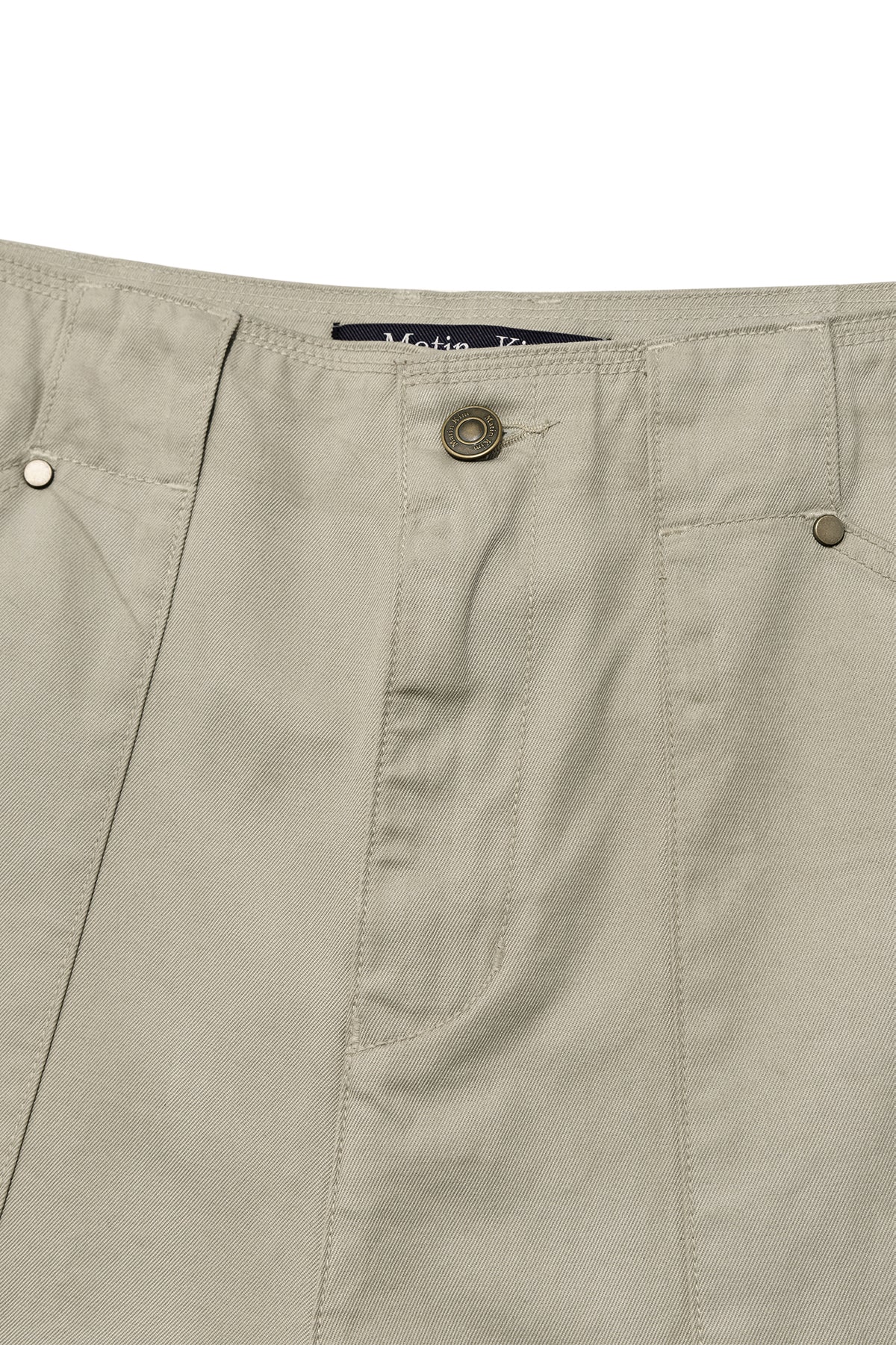 Matinkim Coated Cotton Bermuda Pants For Men IN Beige