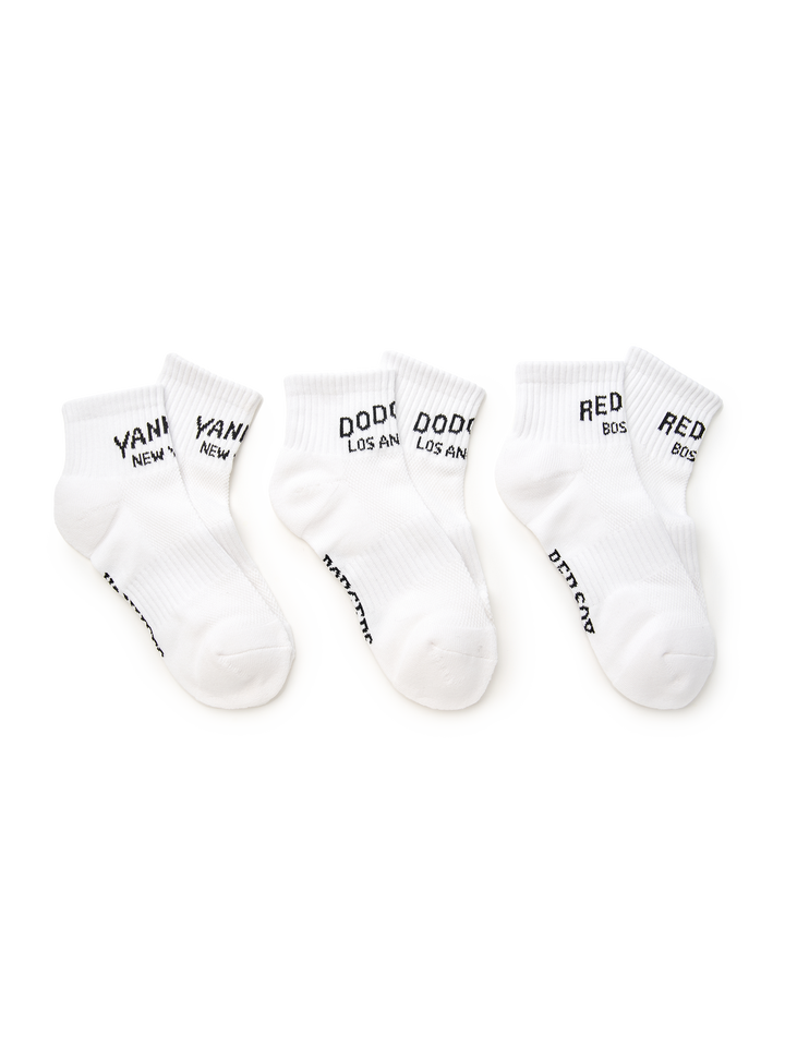 MLB Korea Sportive Varsity Short Socks 3pairs Set