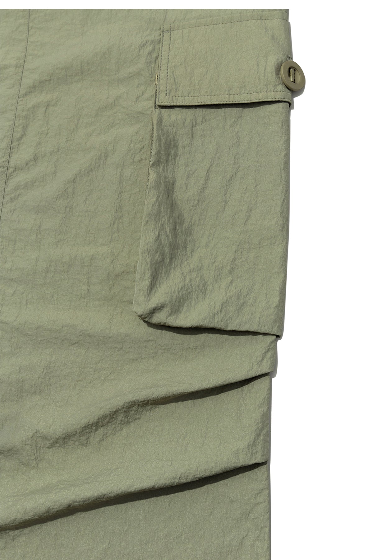 [matinkim] STRING NYLON CARGO SKIRT IN KHAKI