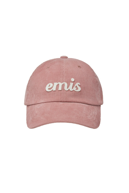 APPLIQUE CORDUROY BALL CAP-PINK