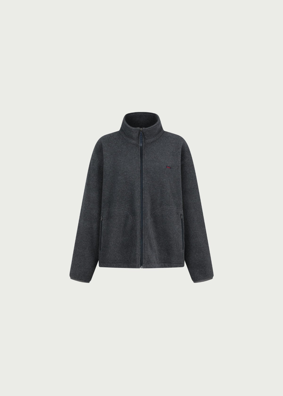 Depound fleece zip up - charcoal